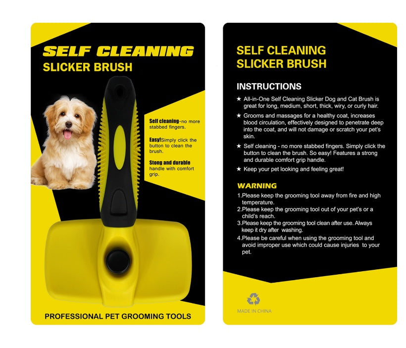Pet Self-Cleaning Slicker Brush — Choose Your Colour