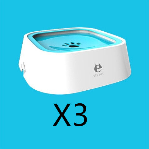 1.5L Floating Anti-Overflow Pet Water Bowl — Slow Feeder Dispenser