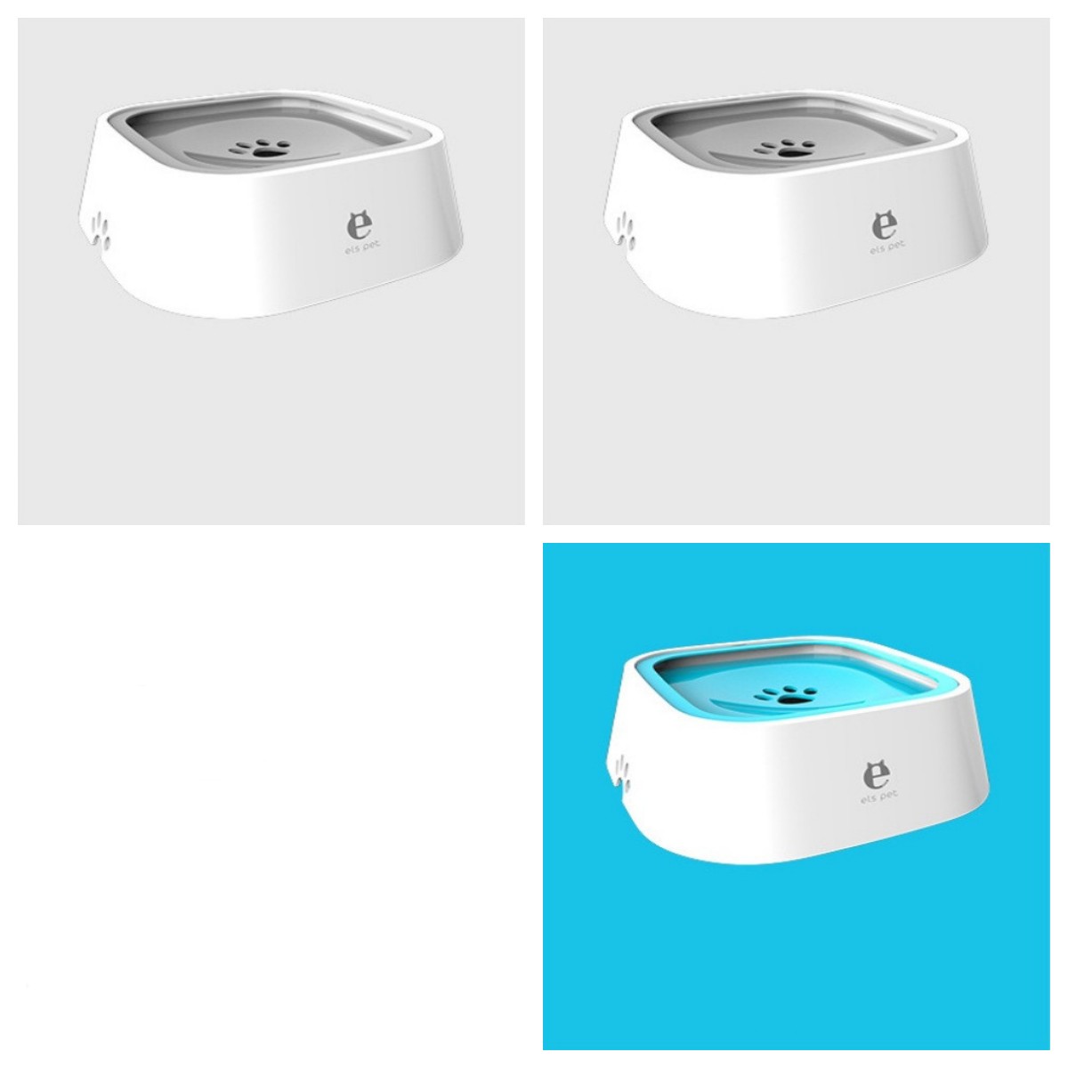 1.5L Floating Anti-Overflow Pet Water Bowl — Slow Feeder Dispenser
