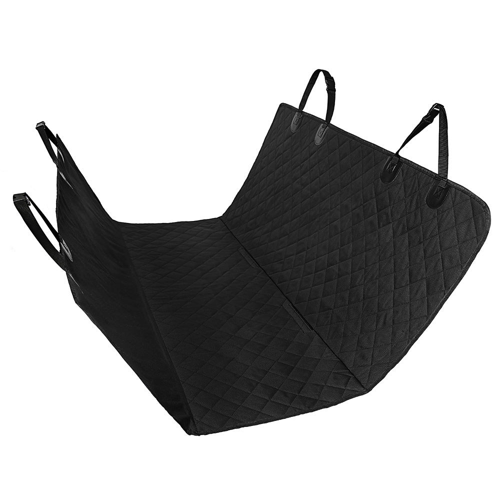 Dog Car Seat Cover Hammock — Waterproof with Mesh Window & Pockets