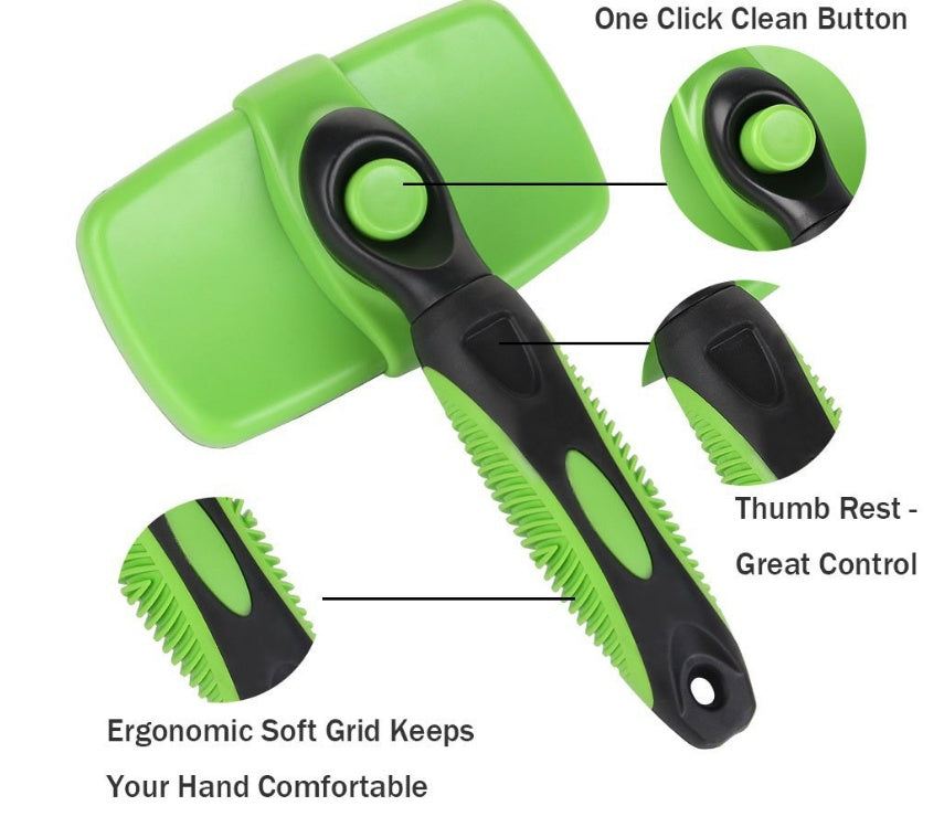 Pet Self-Cleaning Slicker Brush — Choose Your Colour