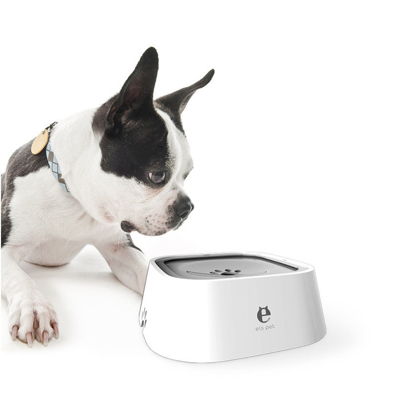 1.5L Floating Anti-Overflow Pet Water Bowl — Slow Feeder Dispenser