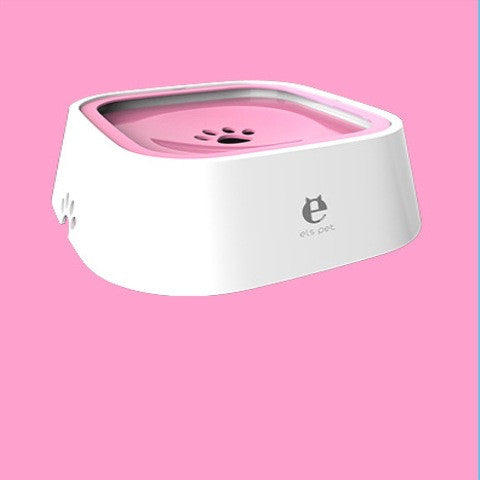 1.5L Floating Anti-Overflow Pet Water Bowl — Slow Feeder Dispenser