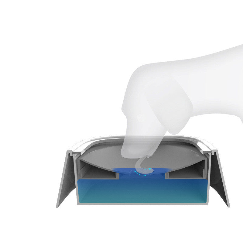 1.5L Floating Anti-Overflow Pet Water Bowl — Slow Feeder Dispenser