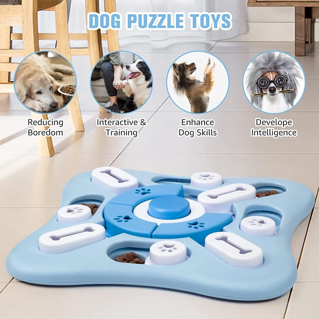 Dog Interactive Treat Puzzle Toy
