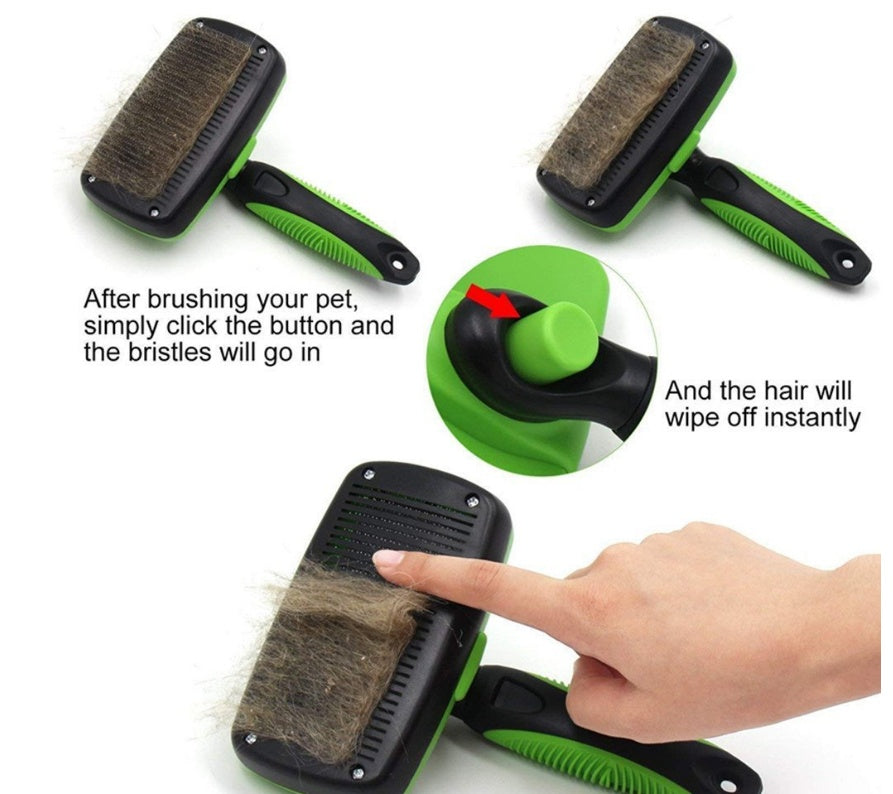 Pet Self-Cleaning Slicker Brush — Choose Your Colour