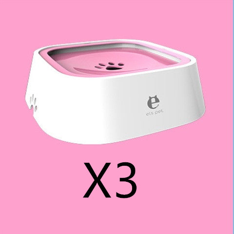 1.5L Floating Anti-Overflow Pet Water Bowl — Slow Feeder Dispenser