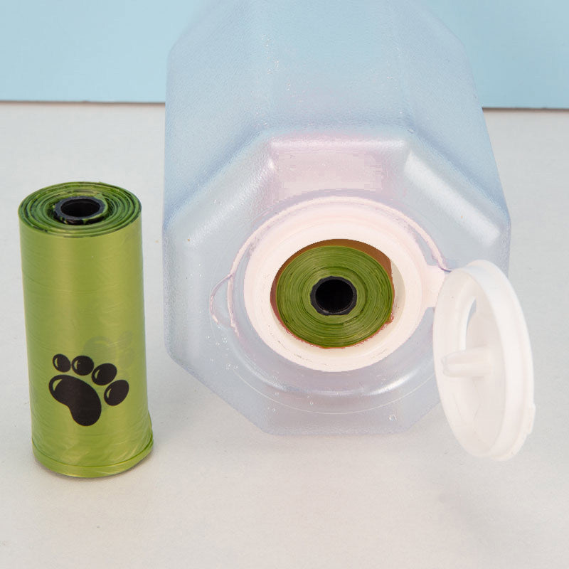 3-in-1 Pet Water Bottle, Feeder & Waste Bag Dispenser