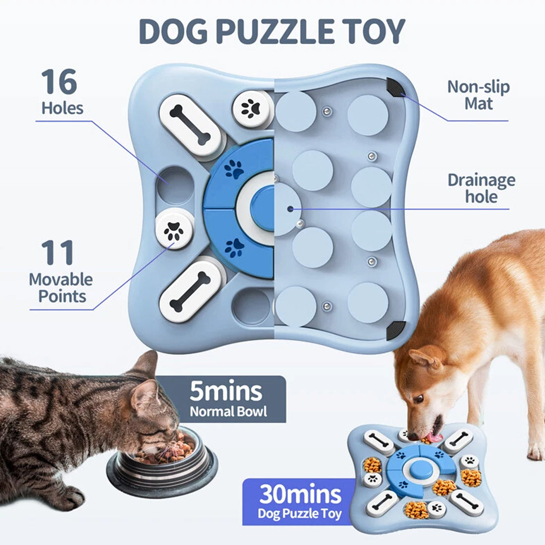 Dog Interactive Treat Puzzle Toy