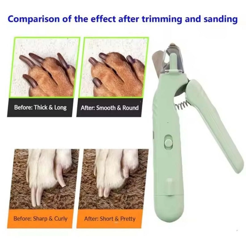 2-in-1 Dog Nail Clipper & Grinder with Light