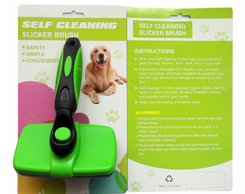 Pet Self-Cleaning Slicker Brush — Choose Your Colour