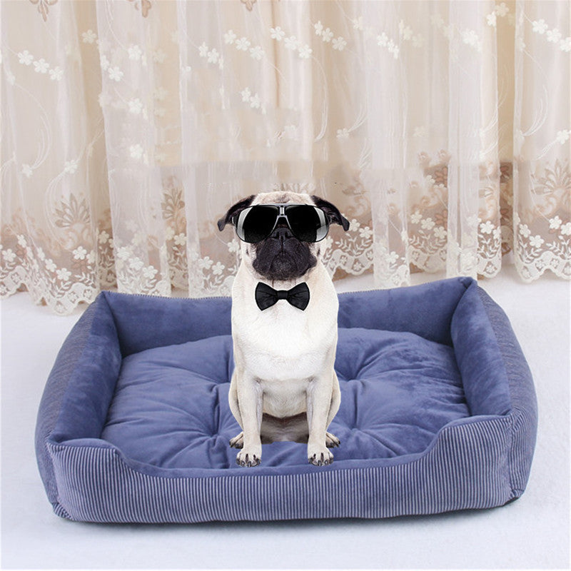 Striped Large Dog Bed