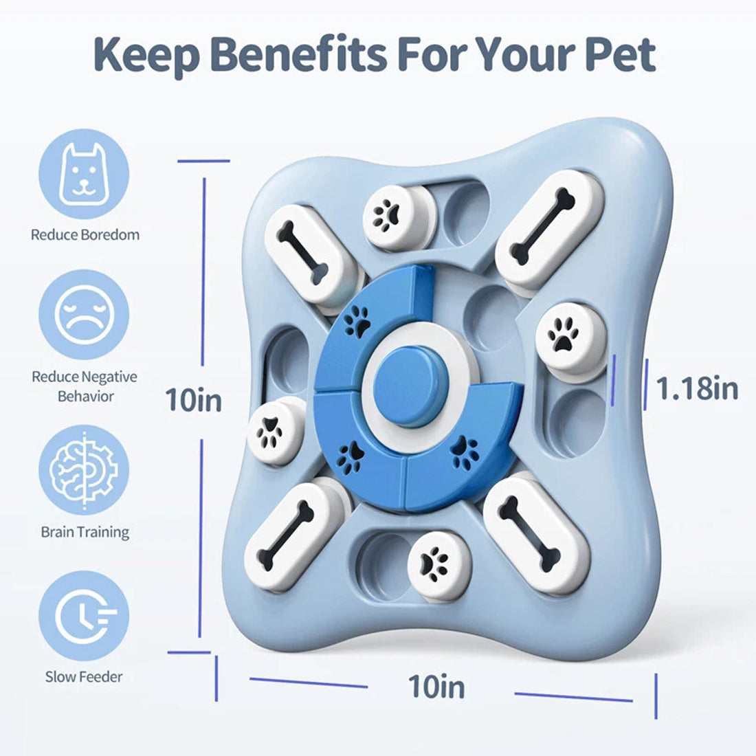 Dog Interactive Treat Puzzle Toy