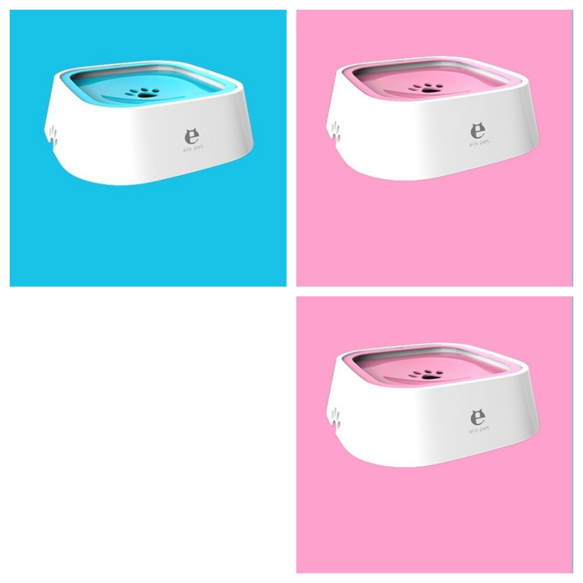 1.5L Floating Anti-Overflow Pet Water Bowl — Slow Feeder Dispenser