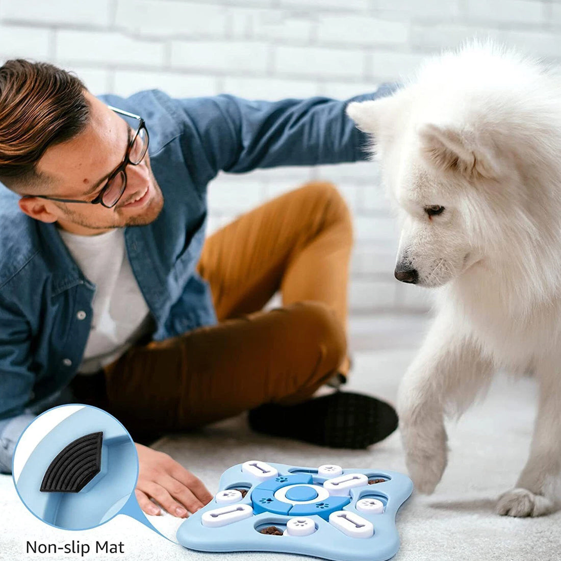 Dog Interactive Treat Puzzle Toy
