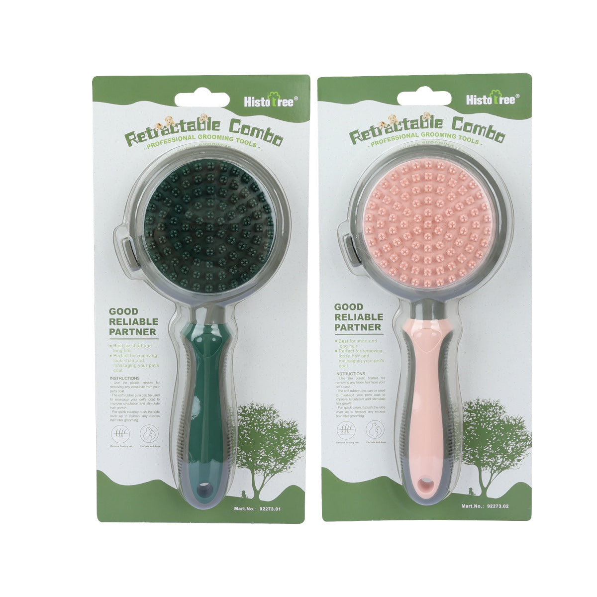 Double-Sided Self-Cleaning Pet Hair Removal Comb