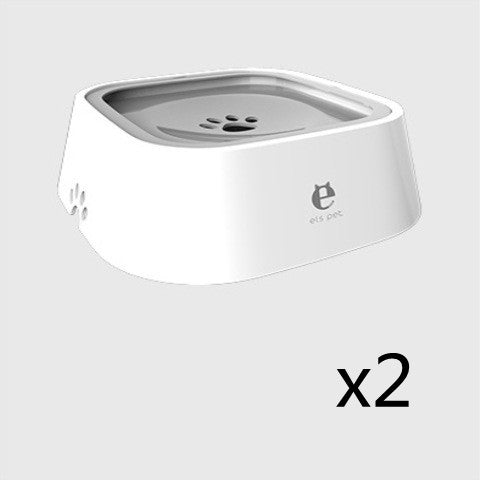 1.5L Floating Anti-Overflow Pet Water Bowl — Slow Feeder Dispenser