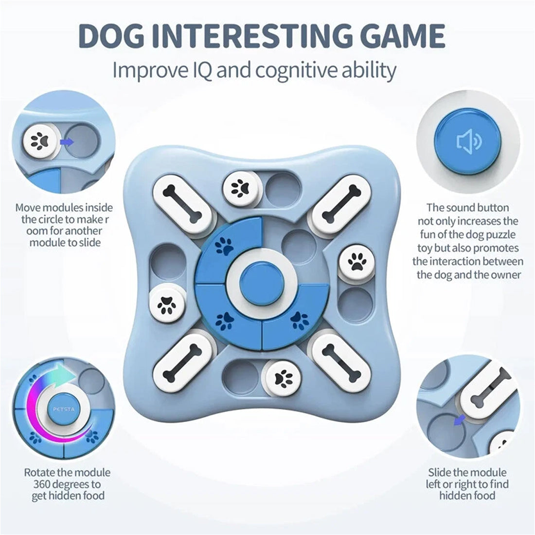 Dog Interactive Treat Puzzle Toy