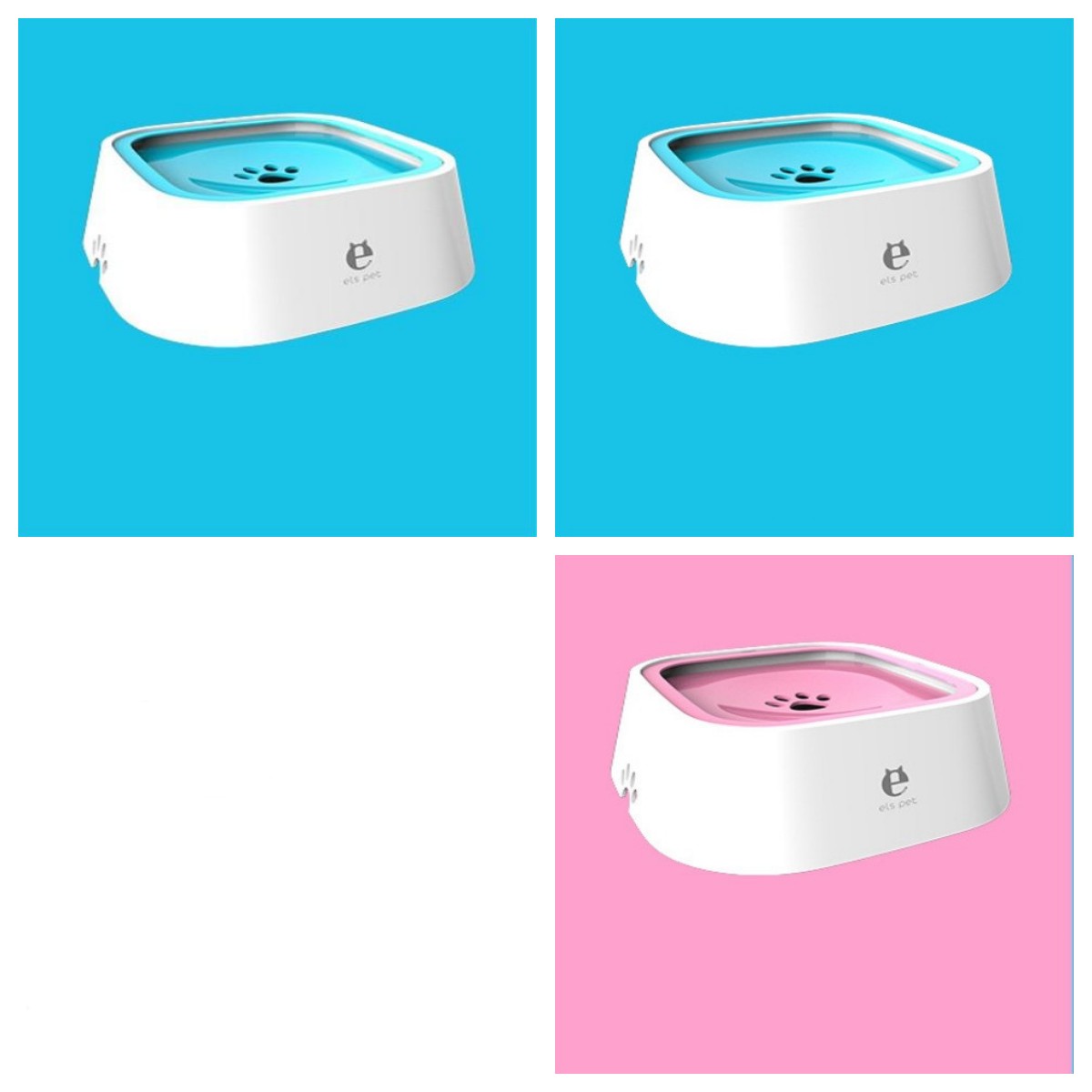 1.5L Floating Anti-Overflow Pet Water Bowl — Slow Feeder Dispenser
